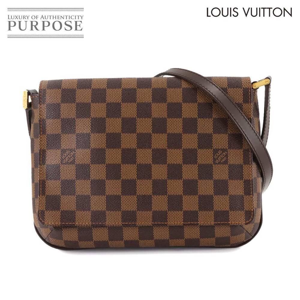 Louis Vuitton Damier Musette Tango Long Shoulder Bag Ebene